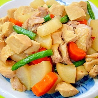 大根と高野豆腐鶏肉の煮物